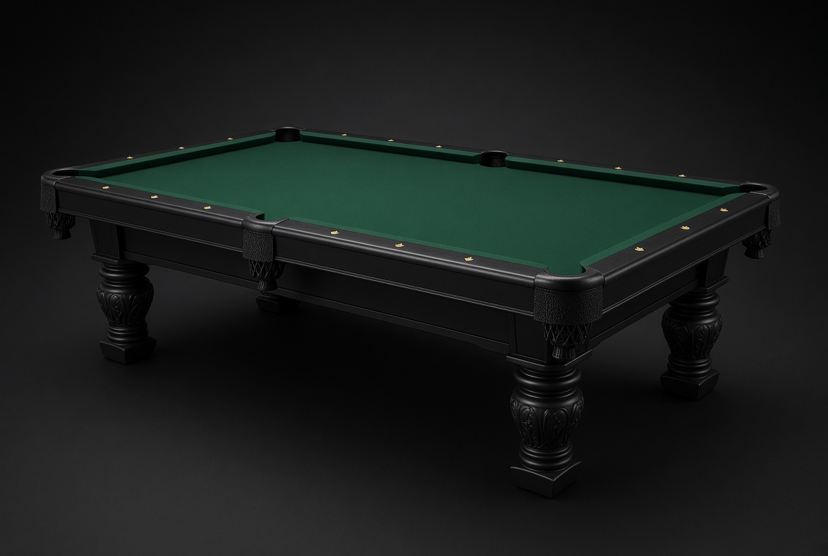 Tournament black pool table